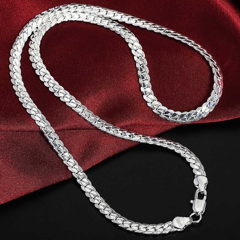 925 Sterling Silver 6mm Side Chain