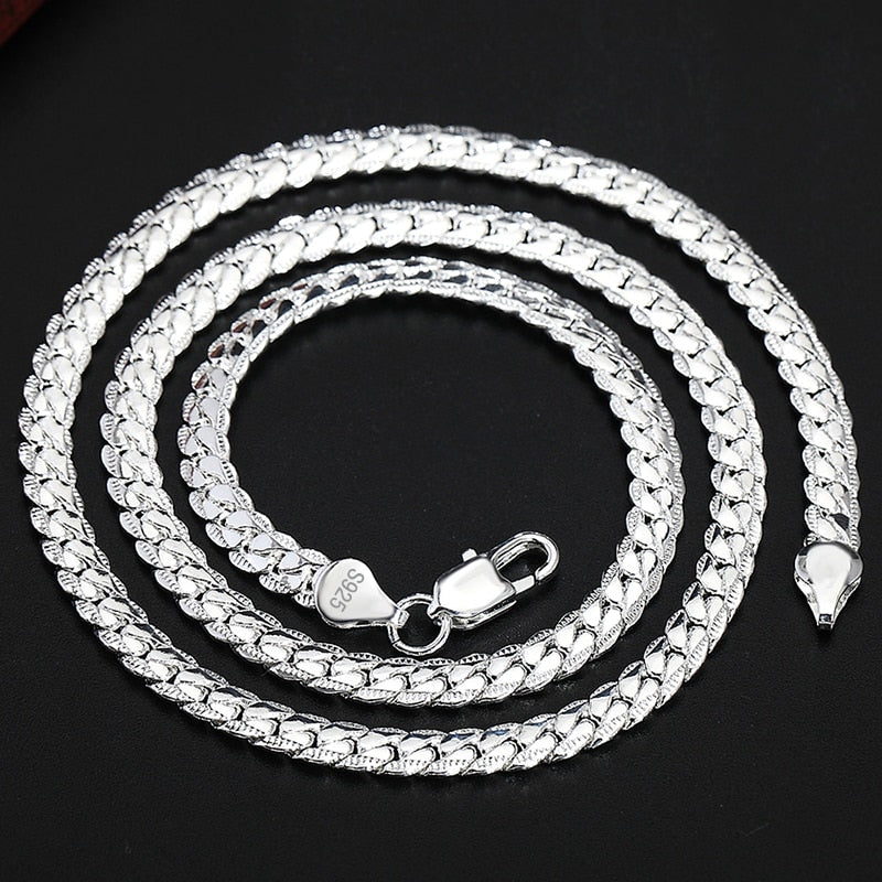 925 Sterling Silver 6mm Side Chain